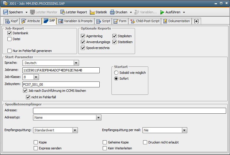 Spool Clear Job In Sap